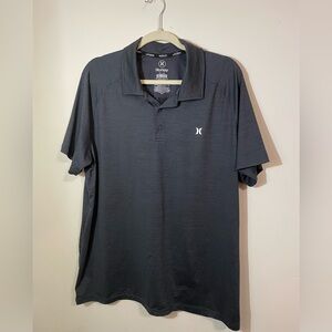 Hurley Men‎ XL UltraSoft Stretch Moisture Wicking Performance Polo Charcoal Gray